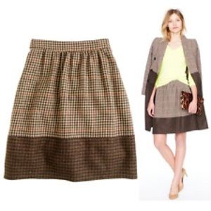 J. CREW Wool Plaid Skirt